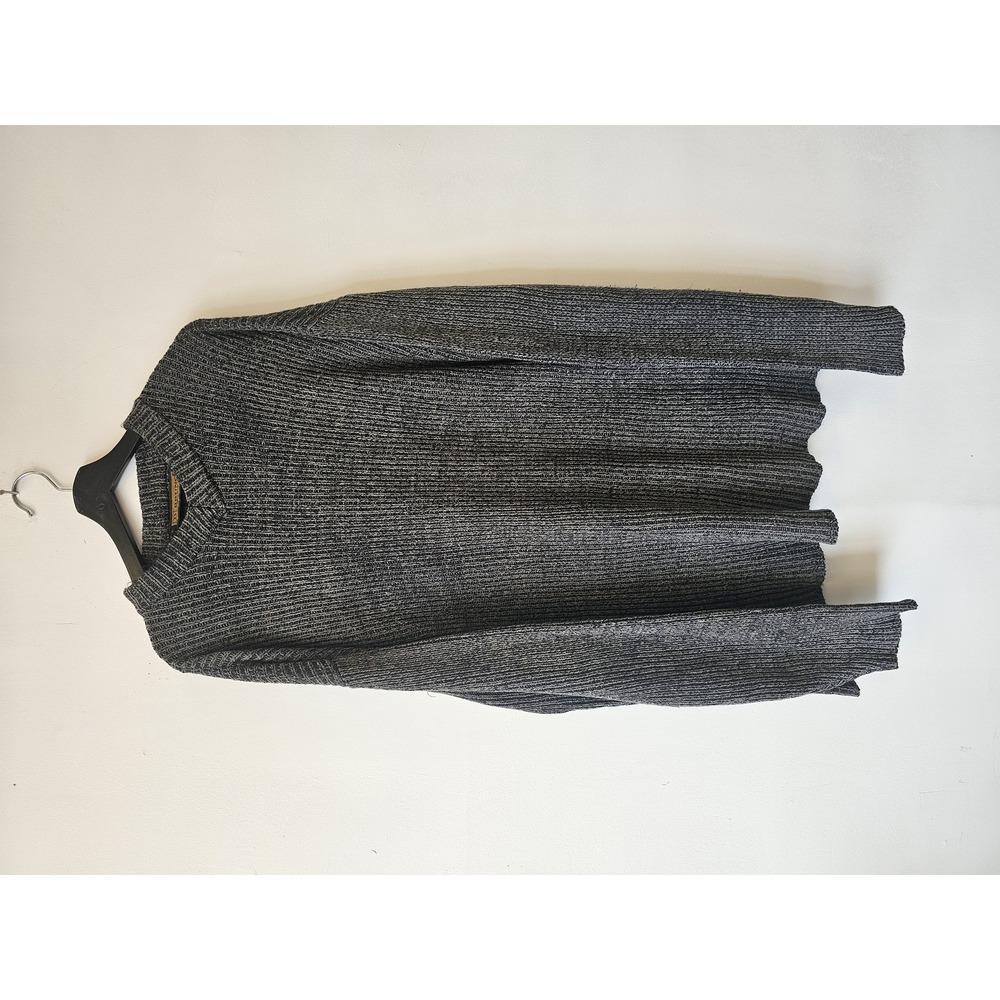 Bruno‎ Sweater Mens Extra Large Gray Ribbed Pullover Knit Made In Italy Vintage